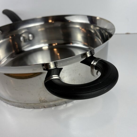 BERGHOFF Stainless Steel Copper Clad Base 10.5"x3" SKILLET Double Handle No Lid - Picture 7 of 8